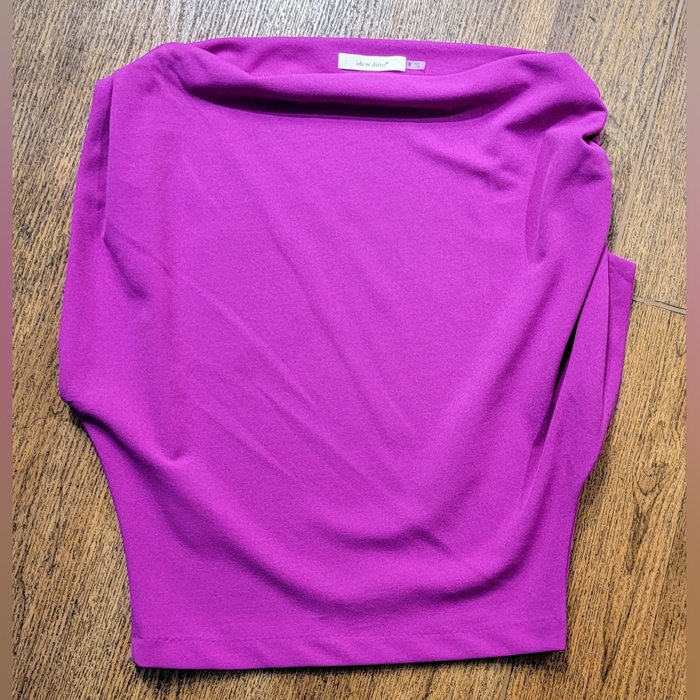 Idem Ditto Max Studio Rich Purple Women's Blouse Sz S